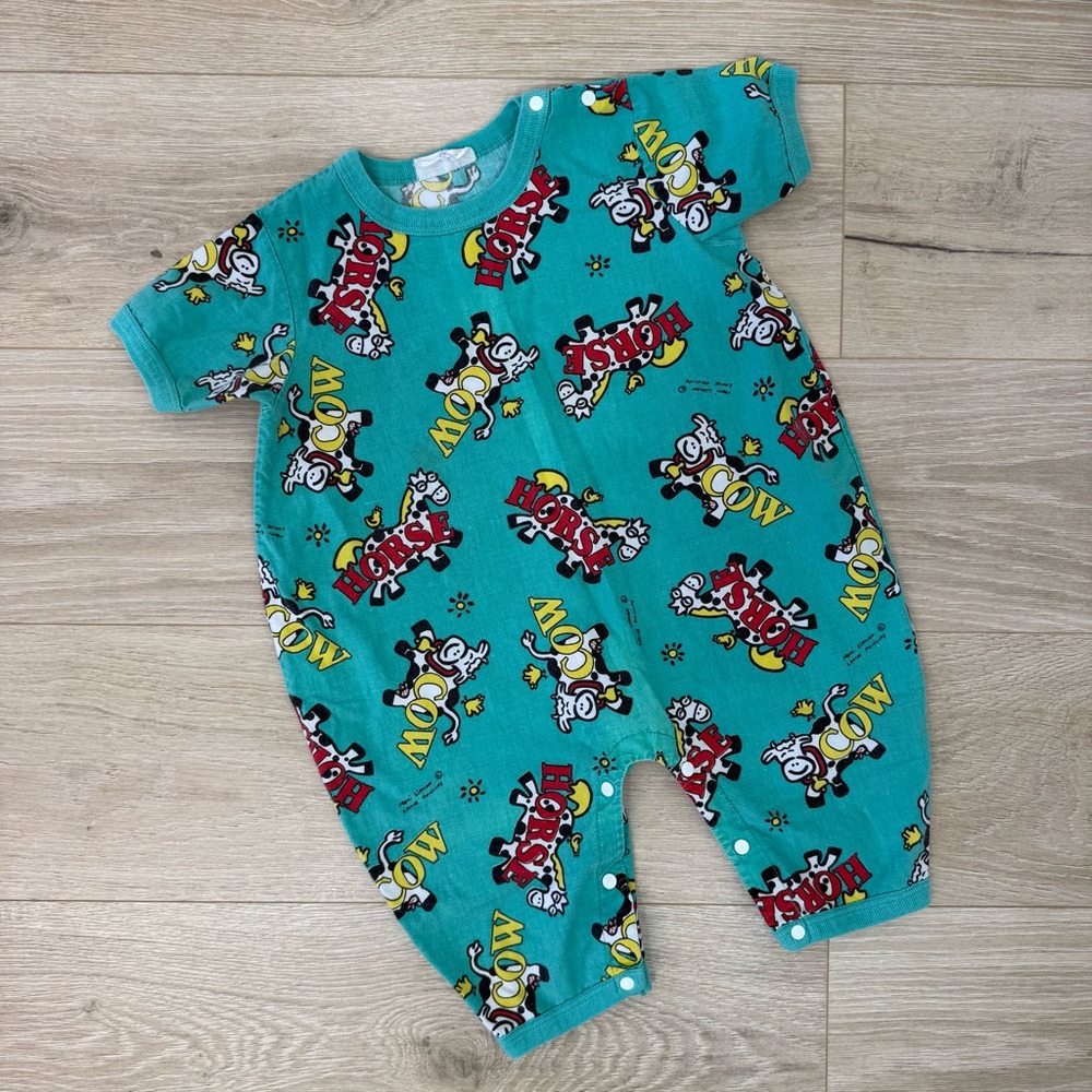 Marci Lipman Vintage “Horse” “Cow” Romper